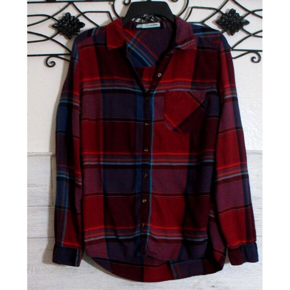 Maurices Tops - Maurices Women's Flannel Top Size M Long Sleeve Multicolored Plaid